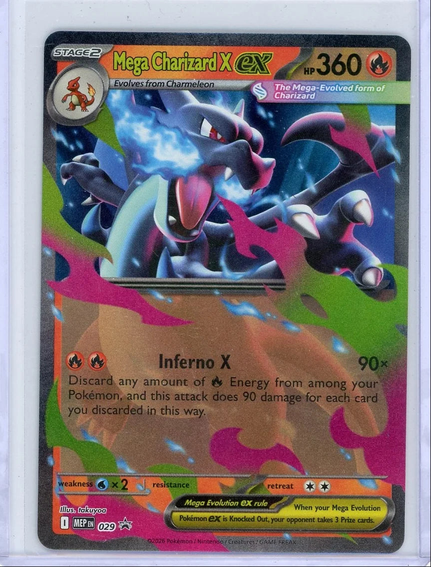 Mega Charizard x EX Pokémon Mega Evolution Black Star Promo #029