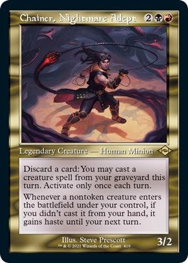 Chainer, Nightmare Adept (Retro Frame) (Foil Etched) (419) (Modern Horizons 2)