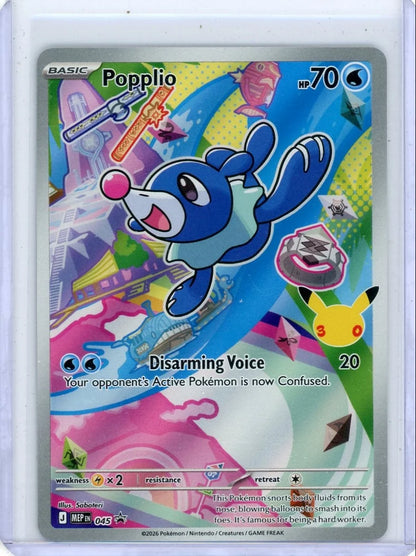 Popplio 2026 Pokemon First Partner Black Star Promo #045