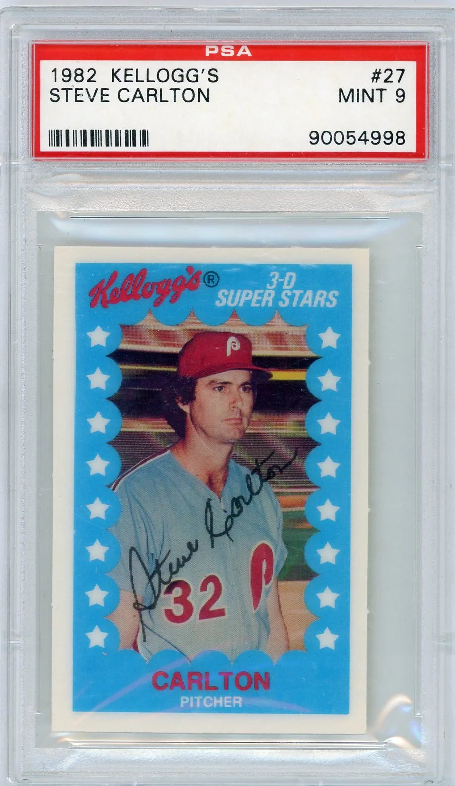 Steve Carlton 1982 Kellogg's #27 PSA 9