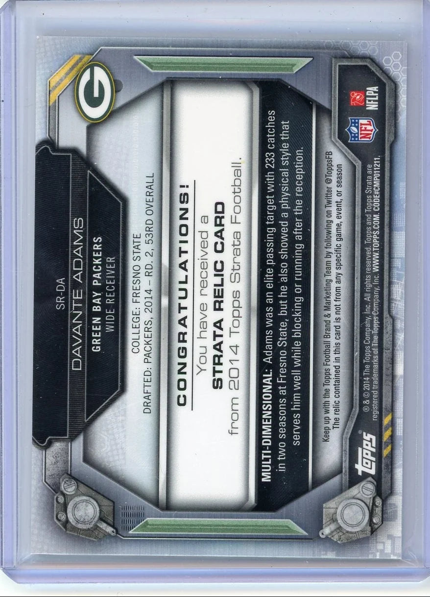 Davante Adams 2014 Topps Strata relic #'d 44/50