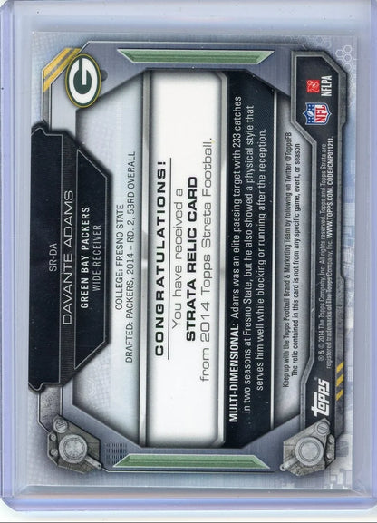 Davante Adams 2014 Topps Strata relic #'d 44/50