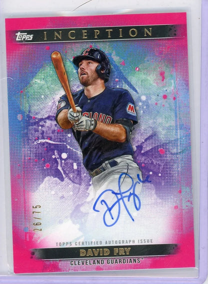 David Fry 2024 Topps Inception Autograph #'d 26/75