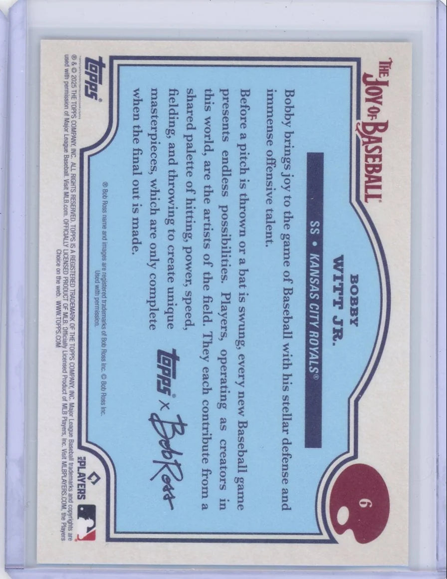 Bobby Witt Jr. 2025 Topps X Bob Ross The Joy Of Baseball