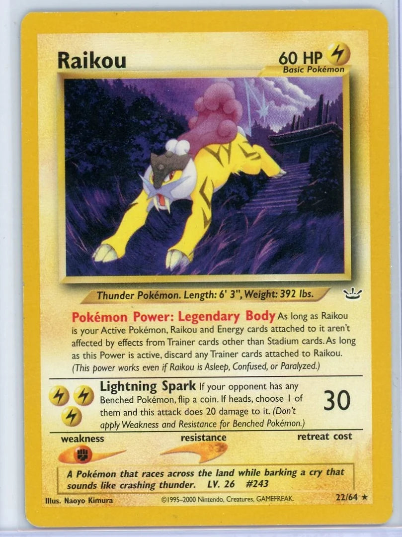 Raikou Pokémon Neo Revelation Non-Holo #22/64