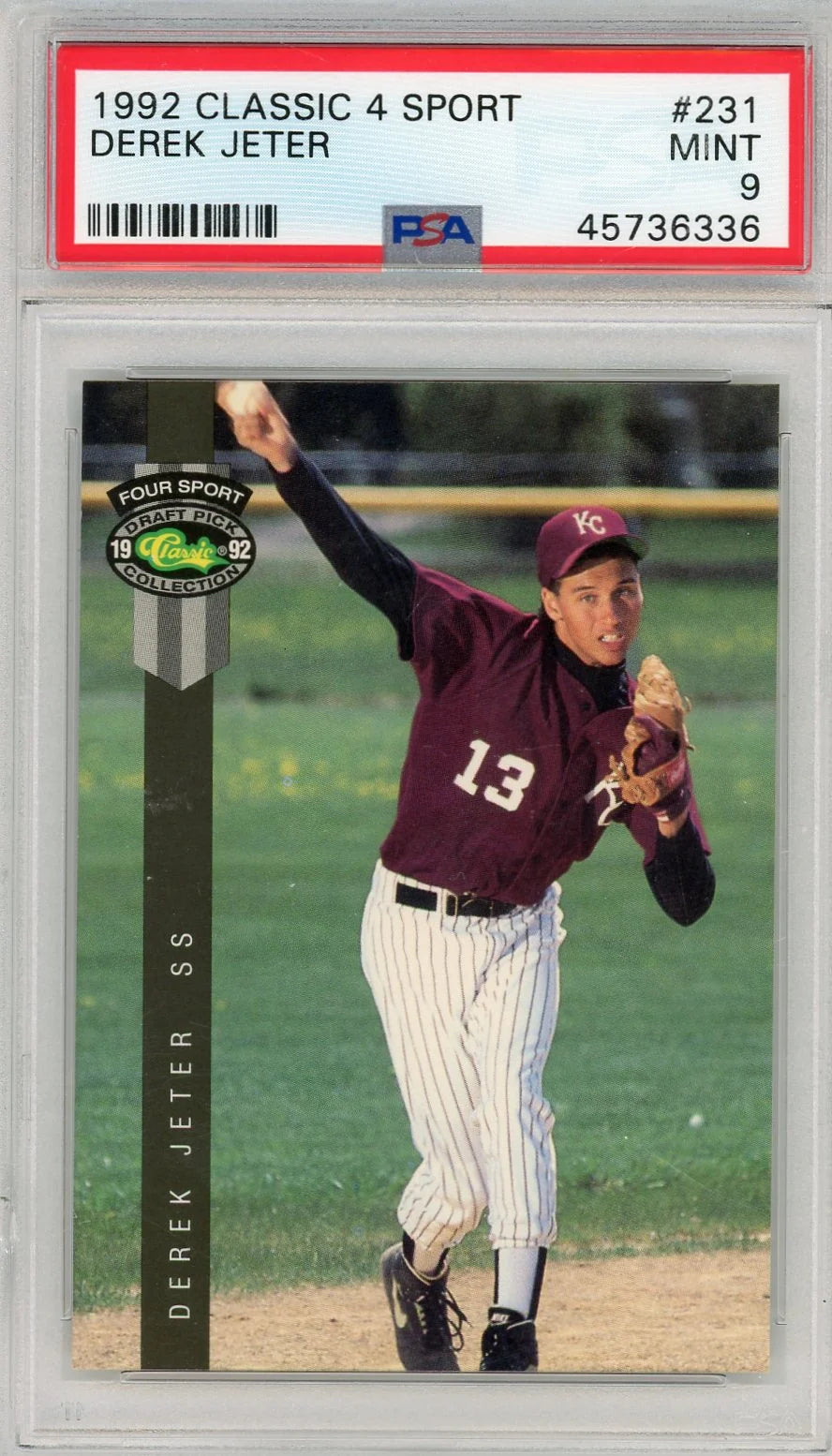 Derek Jeter 1992 Classic 4 Sport PSA 9