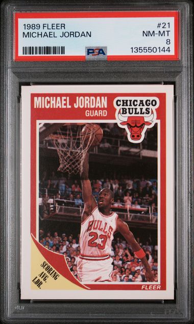 Michael Jordan 1989 Fleer #21 PSA 8