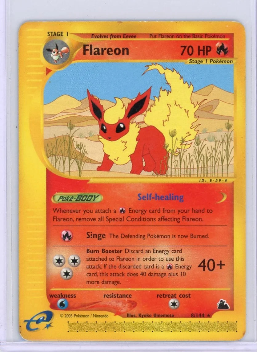 Flareon Pokémon Skyridge Non-Holo #8/144 (MP)