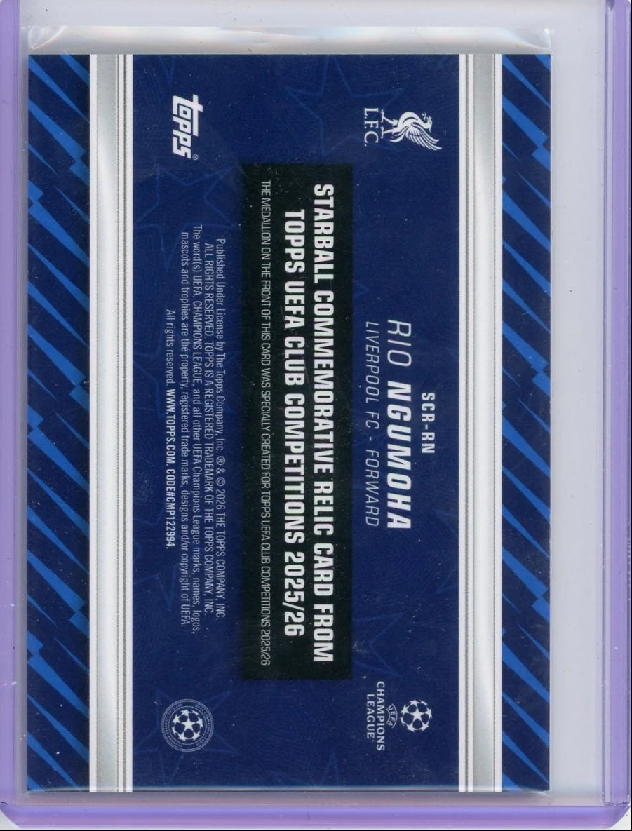 Rio Ngumoha 2025-26 Topps UEFA Club Competitions Starball Commemorative Relic