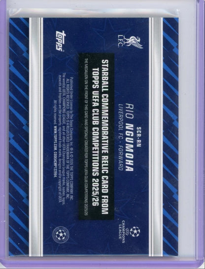 Rio Ngumoha 2025-26 Topps UEFA Club Competitions Starball Commemorative Relic