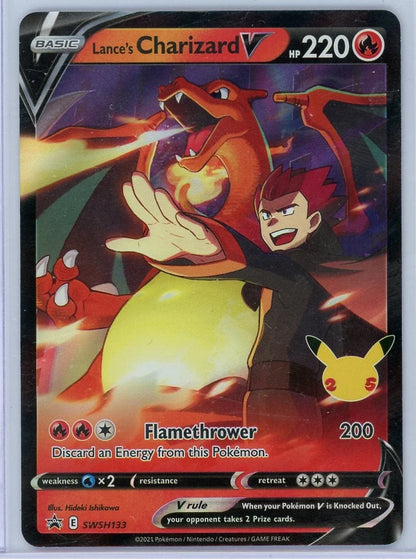 Lance's Charizard V Pokémon Celebrations Black Star Promo #SWSH133