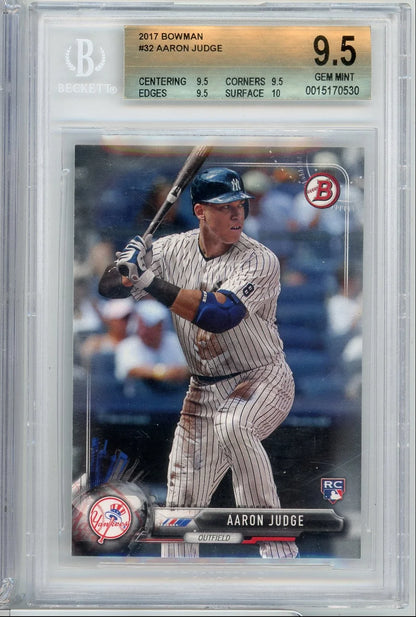 Aaron Judge 2017 Bowman Rookie Card #32 BGS 9.5