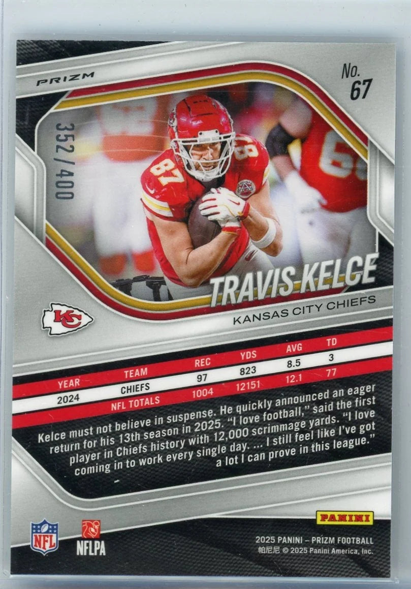 Travis Kelce 2025 Panini Prizm Pandora #'d 352/400