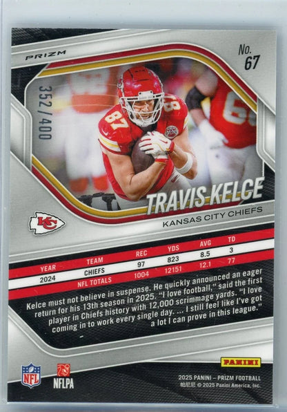 Travis Kelce 2025 Panini Prizm Pandora #'d 352/400