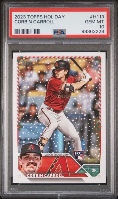 Corbin Carroll 2023 Topps Holiday RC PSA 10