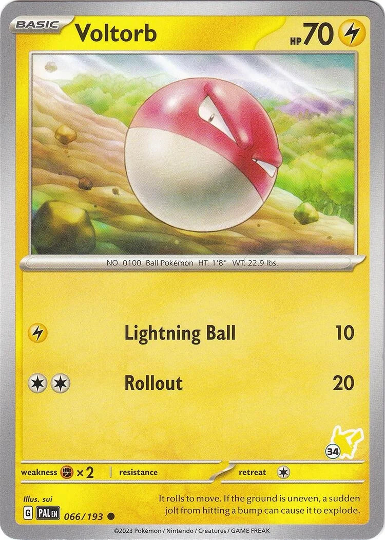 Voltorb - Pikachu 34 (066/193) (Battle Academy 2024) (BA24)