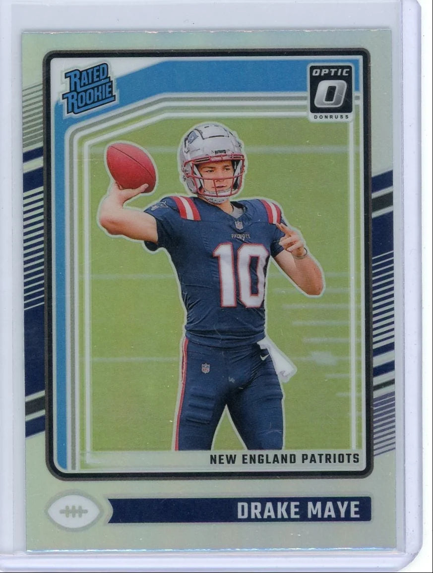 Drake Maye 2024 Panini Donruss Optic Rated Rookie Silver Prizm