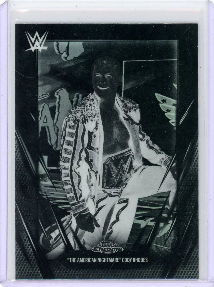 "The American Nightmare" Cody Rhodes 2026 Topps Chrome WWE Negative Refractor
