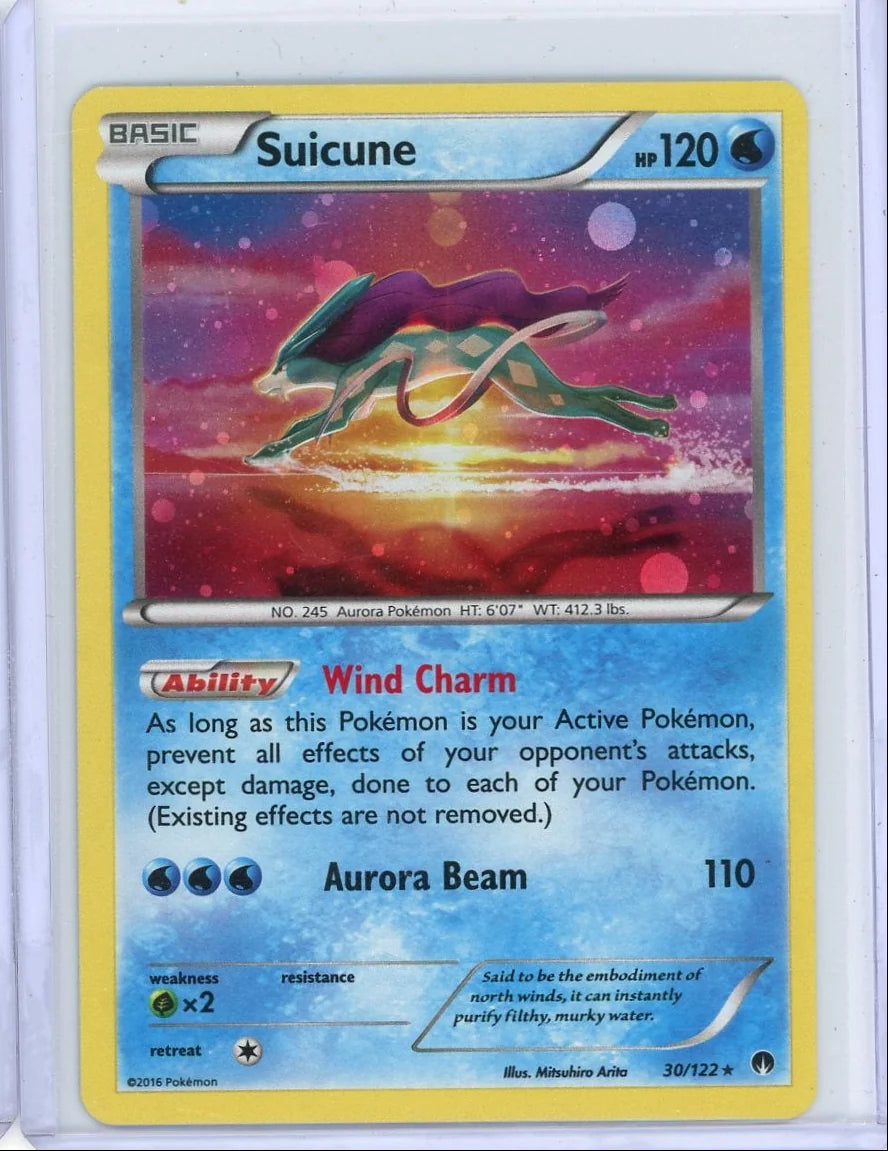 Suicune Pokémon Blister Exclusive Holo Rare (Cosmos Holo) #30/122