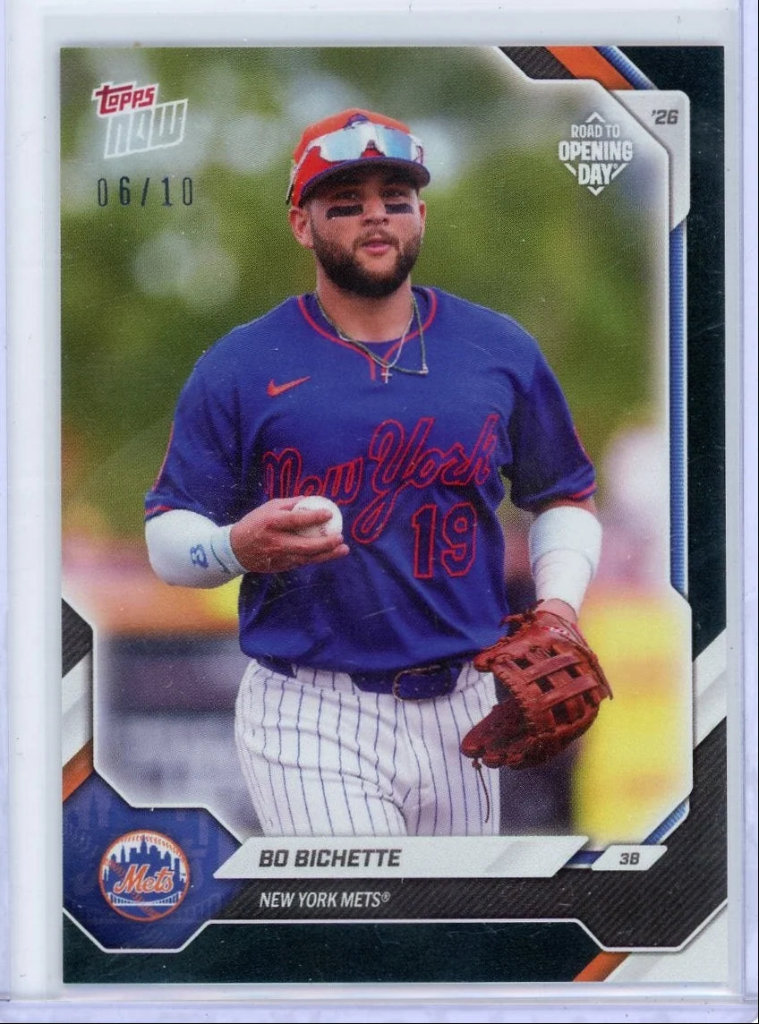 Bo Bichette 2026 Topps Now Opening Day Black Foil #'d 06/10