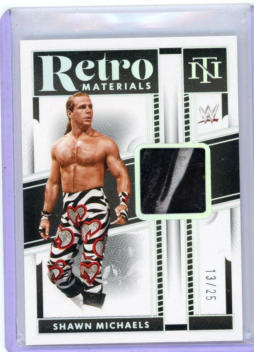 Shawn Michaels 2024 Panini National Treasures Retro Materials relic #'d 13/25