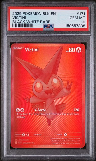 Victini 2025 Pokémon Scarlet & Violet Black White Rare 171/086 PSA 10