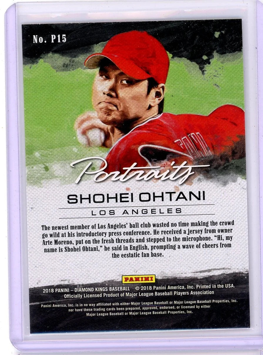 Shohei Ohtani 2018 Panini Diamond Kings Portraits RC