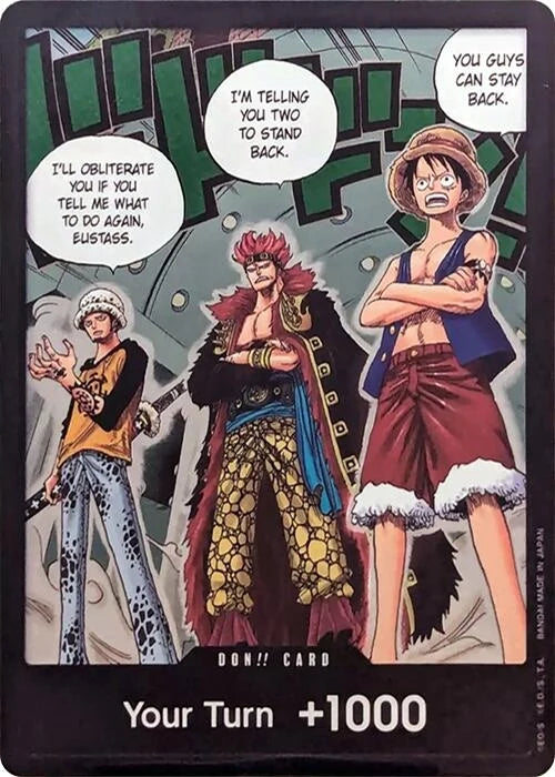 DON!! Card (Trafalgar Law, Eustass Kid and Monkey.D.Luffy) (Double Pack Set Vol. 4) (500 Years in the Future) (OP07)