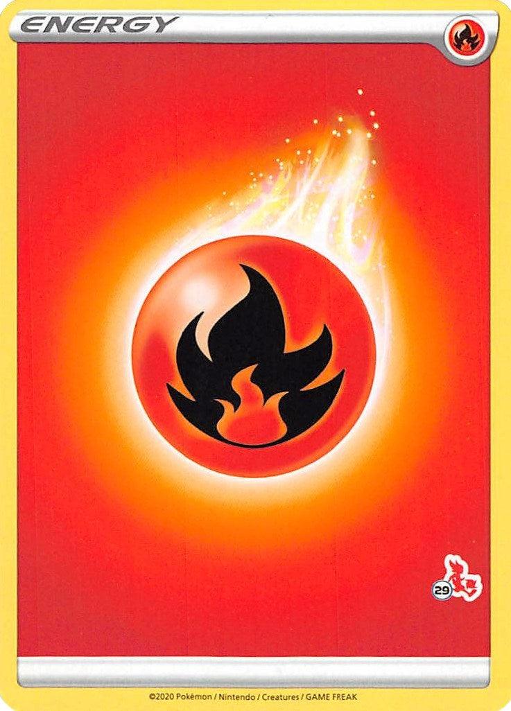 Fire Energy (#29 Cinderace Stamped) (Battle Academy 2022) (BA22)