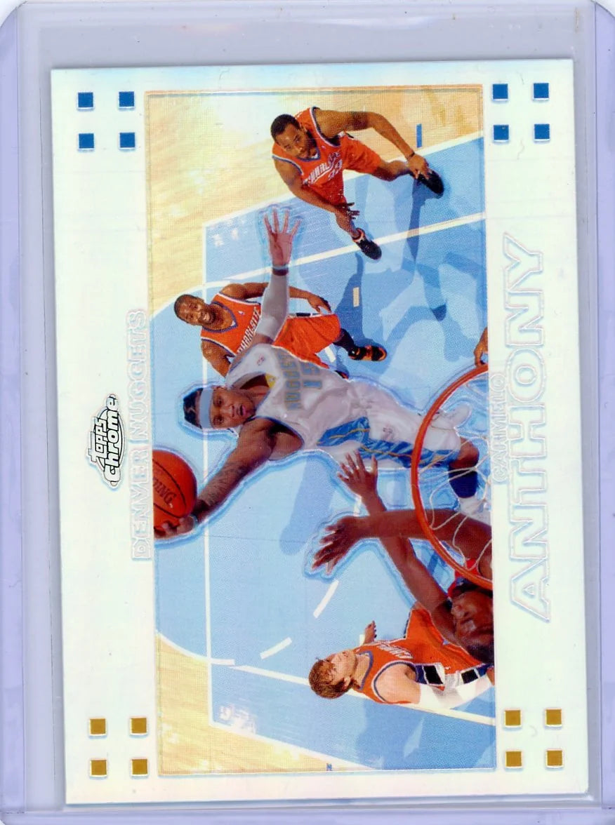 Carmelo Anthony 2007-08 Topps Chrome refractor #'d 037/999