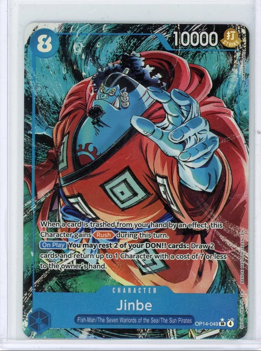 Jinbe One Piece The Azure Sea's Seven Super Rare Alt. Art #OP14-049