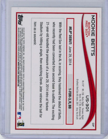 Mookie Betts 2014 Topps Update rookie card #301