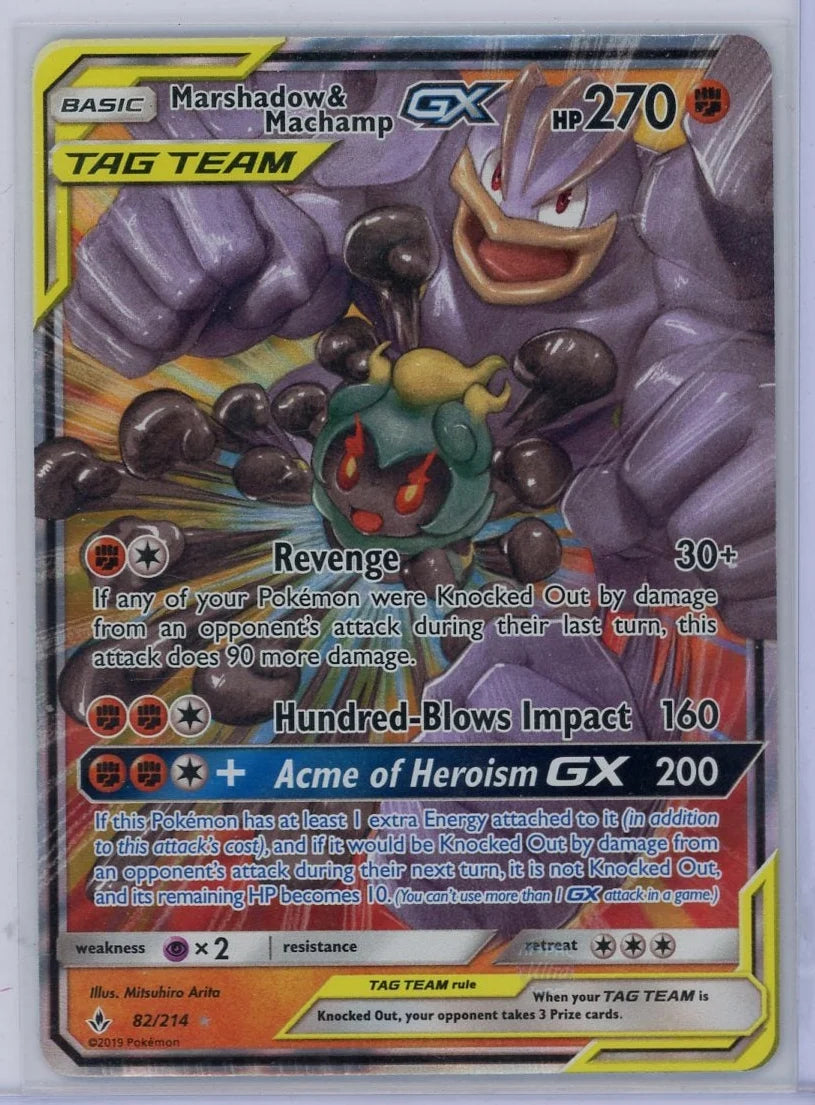 Marshadow & Machamp ex Tag Team Pokémon Unbroken Bonds #82/214
