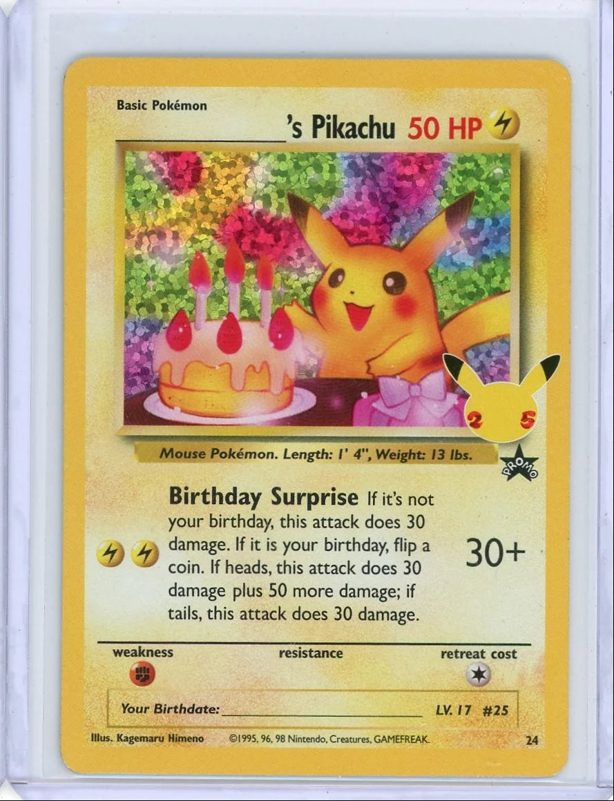 Birthday Pikachu 2021 Pokemon Celebrations Classic Collection Promo #24