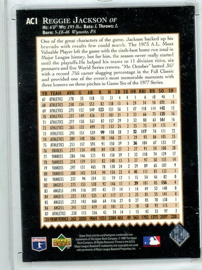 Reggie Jackson 1995 Yankees Upper Deck Authentic Autograph #AC1