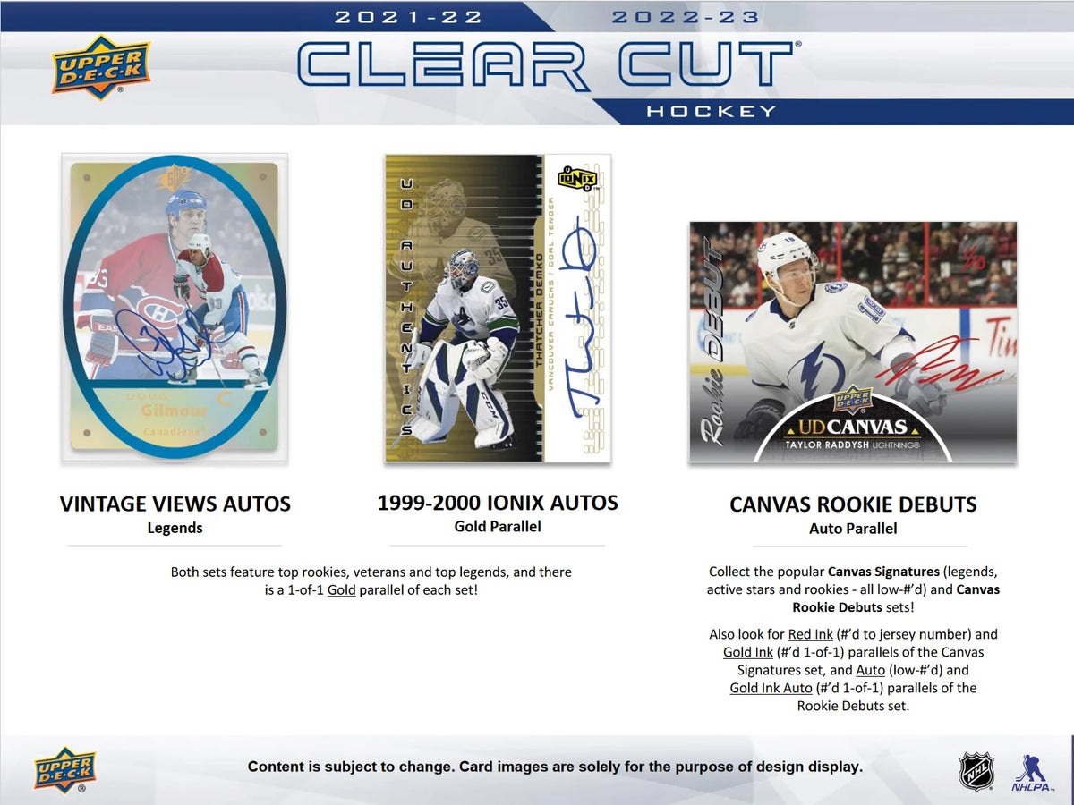 2022-23 Upper Deck Clear Cut Hockey Hobby Box