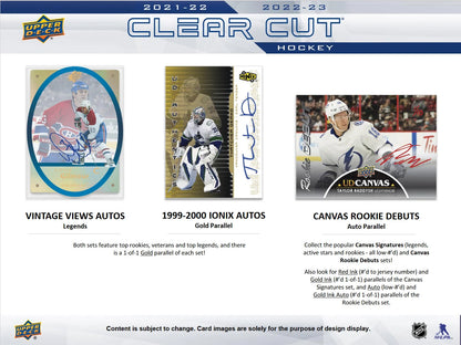 2022-23 Upper Deck Clear Cut Hockey Hobby Box