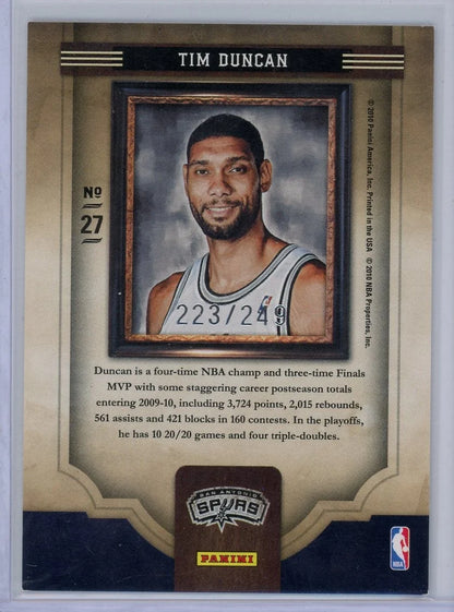 Tim Duncan 2009-10 Panini Court Kings #'d 223/249