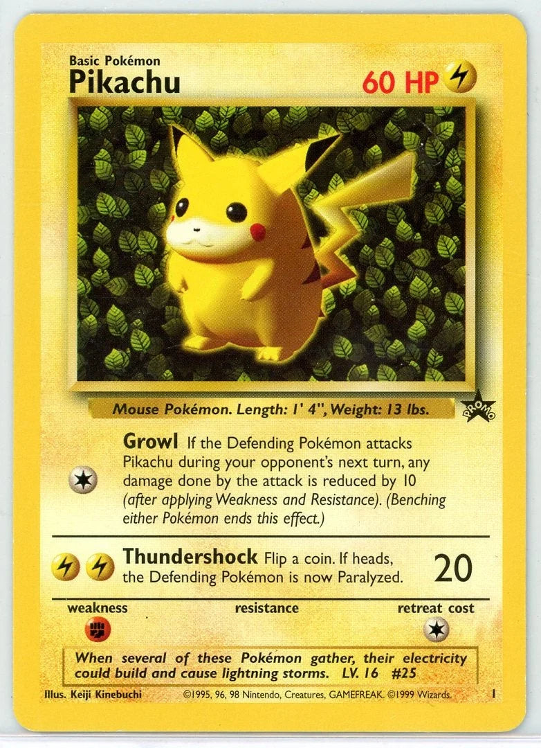 Pikachu Pokémon WoTC Black Star Promo #1