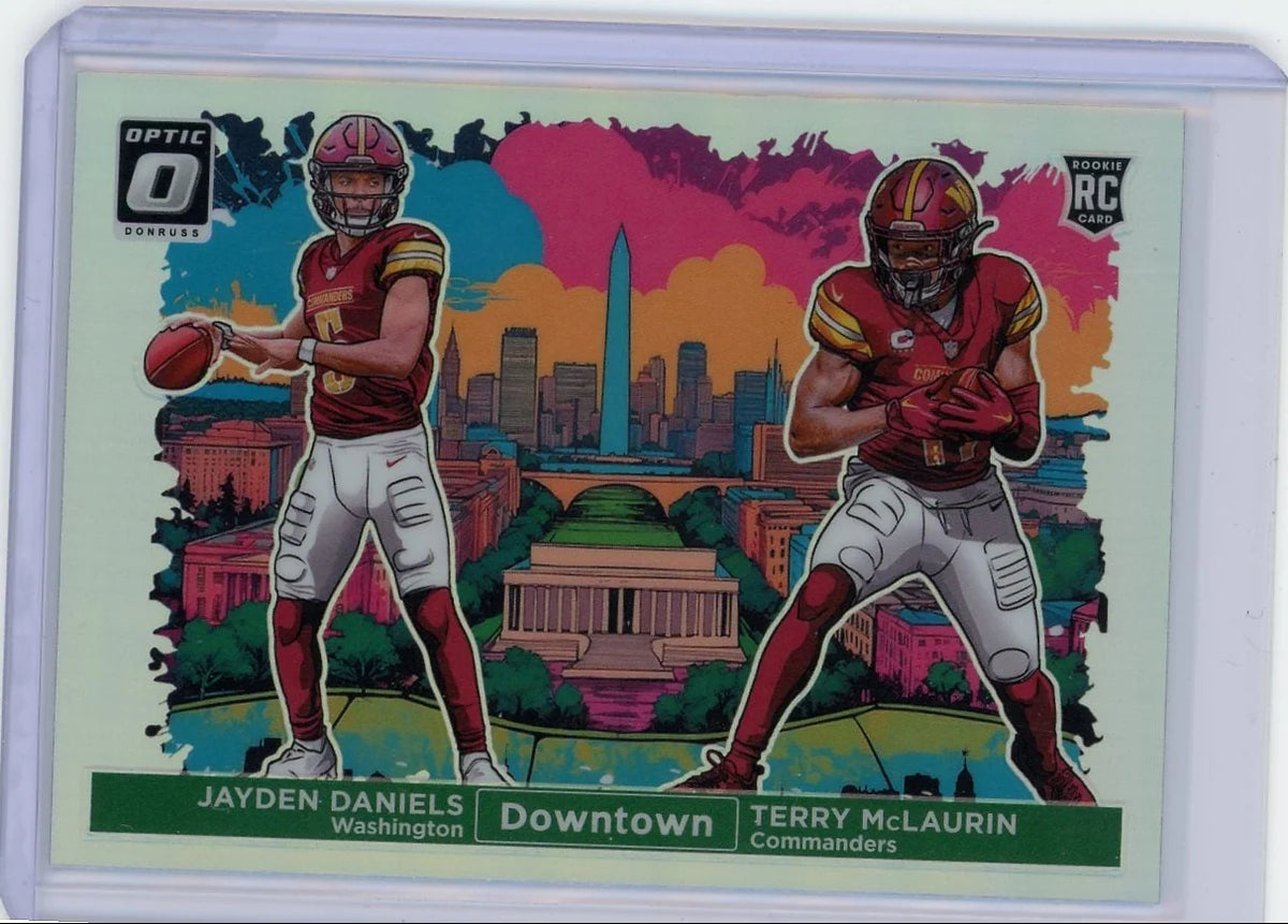 Jayden Daniels/Terry McLaurin 2024 Panini Donruss Optic Downtown
