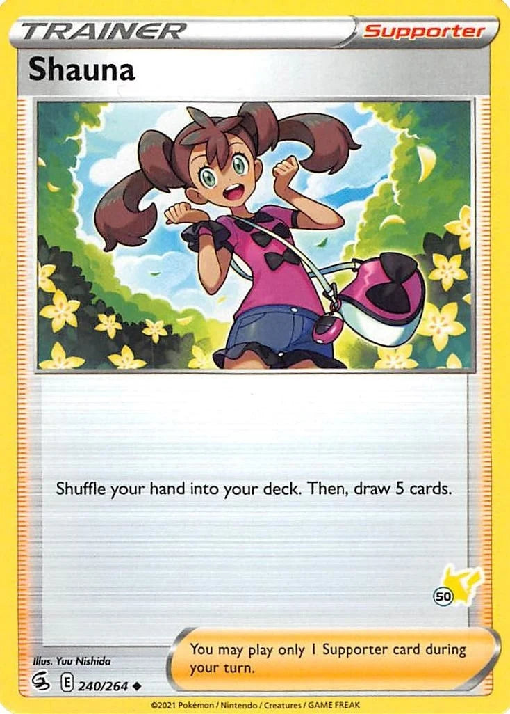 Shauna - 240/264 (#50 Pikachu Stamped) (240/264) (Battle Academy 2022) (BA22)