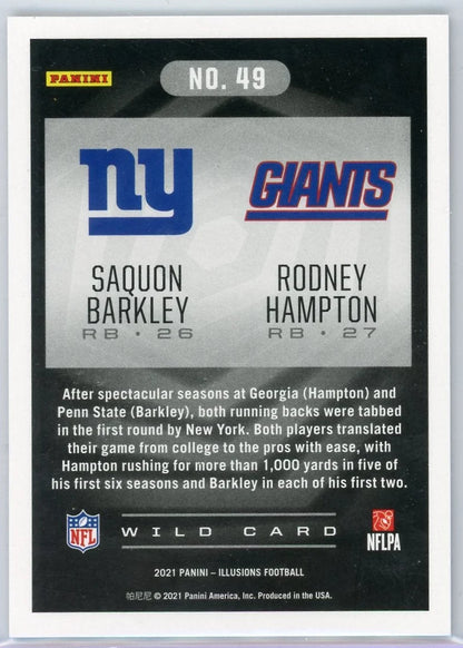 Saquon Barkley 2021 Panini Illusions Trophy Collection #'d 2/5