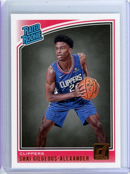 Shai Gilgeous-Alexander 2018-19 Donruss Rated Rookie #162