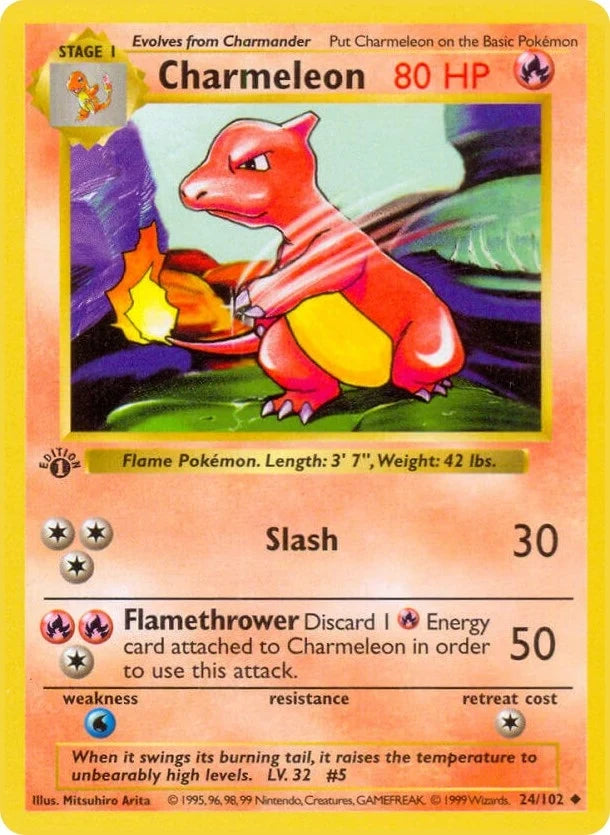 Charmeleon (024/102) (Base Set (Shadowless)) (BSS)