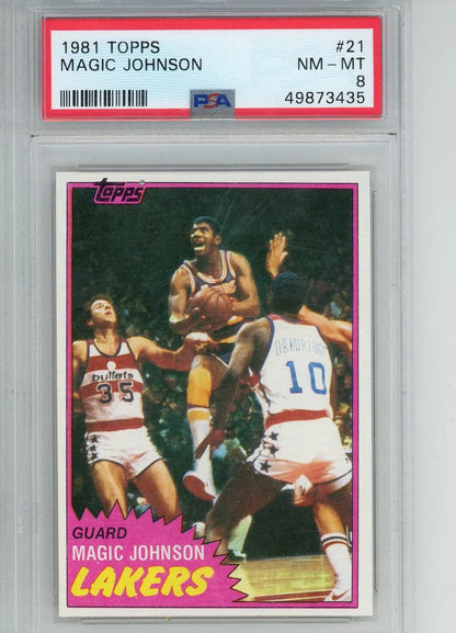 Magic Johnson 1981-82 Topps #21 PSA 8