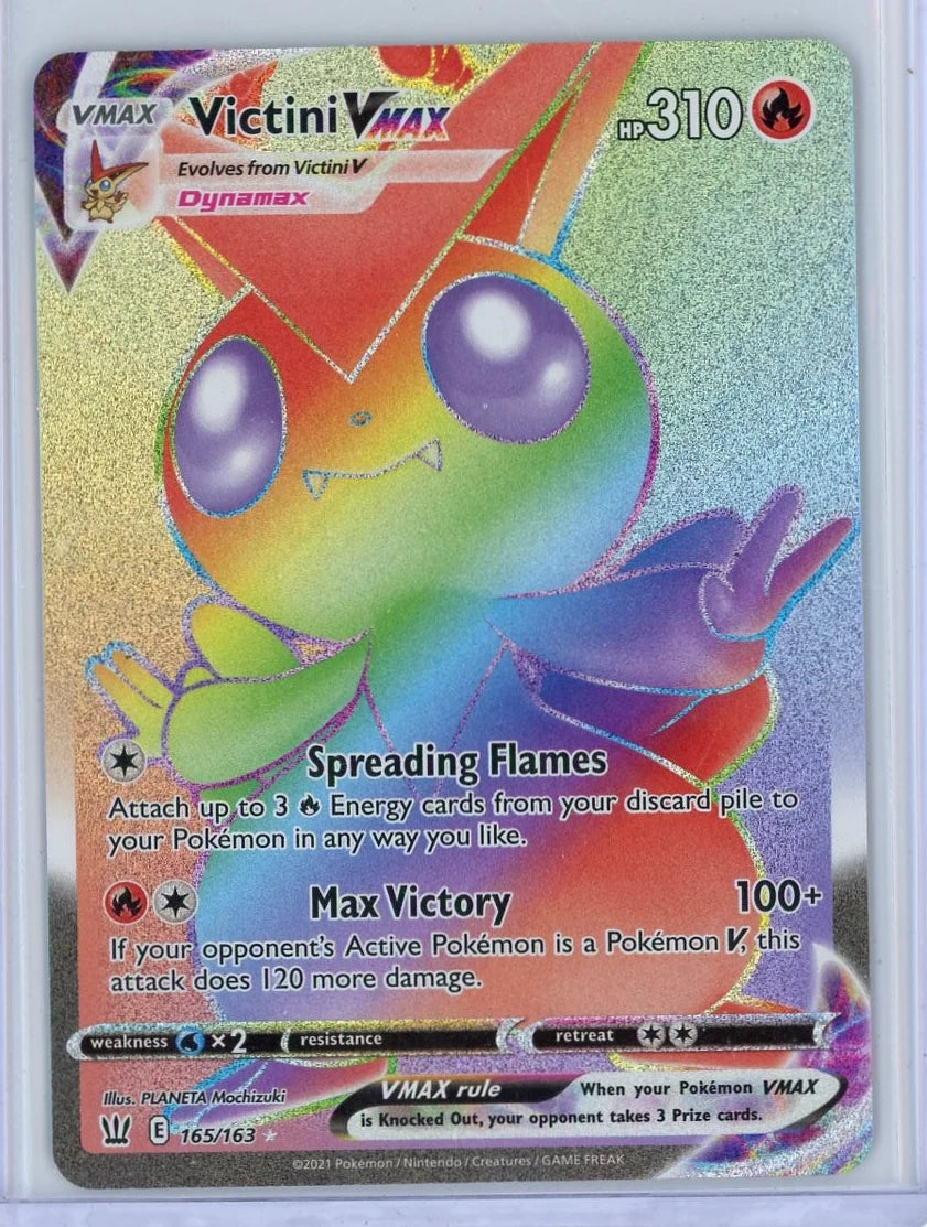Victini Vmax Pokémon Battle Styles Rainbow Rare #165/163