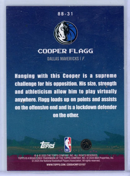 Cooper Flagg 2025-26 Topps Flagship 8-Bit Ballers RC