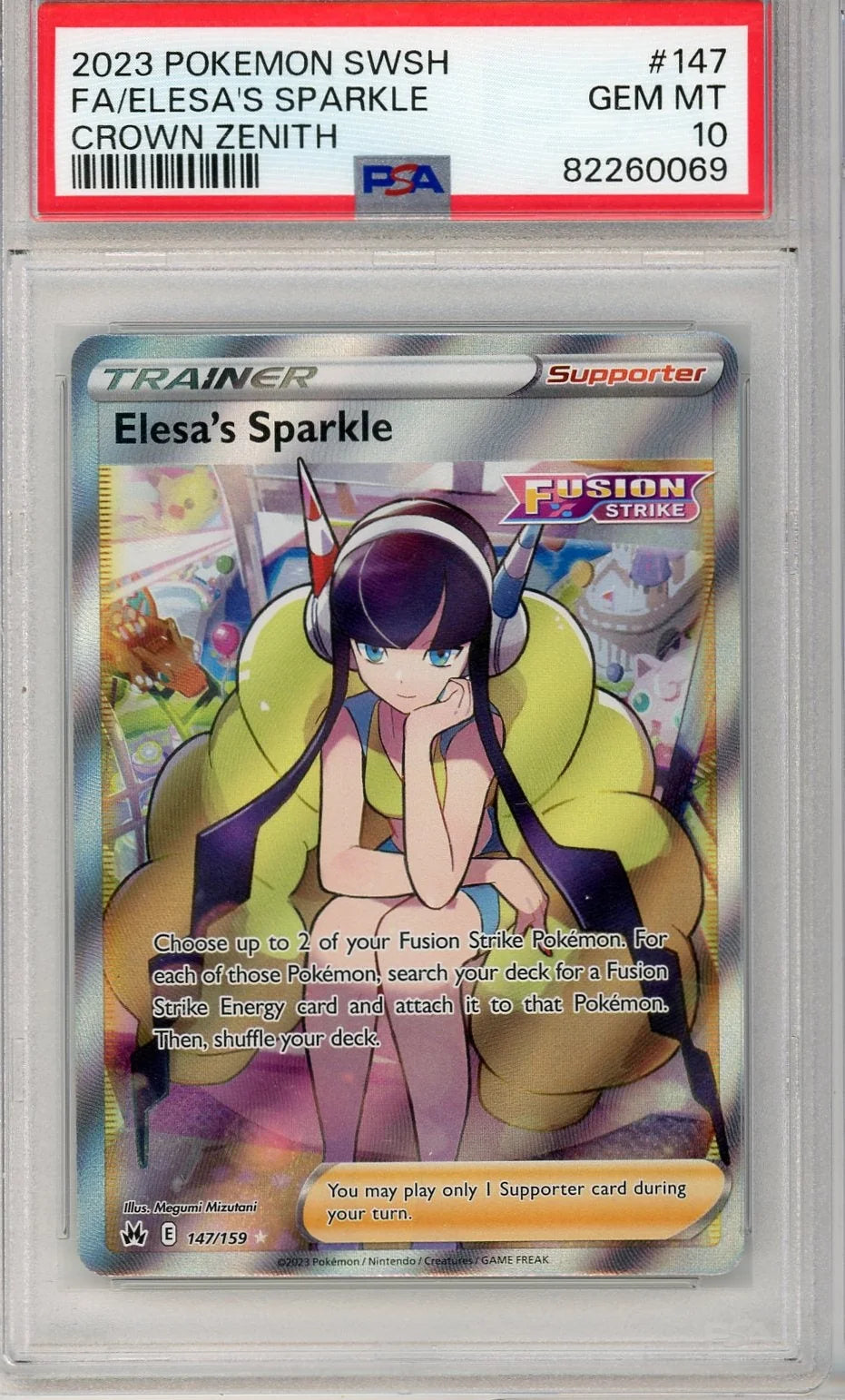 Elesa's Sparkle 2023 Pokémon Crown Zenith PSA 10