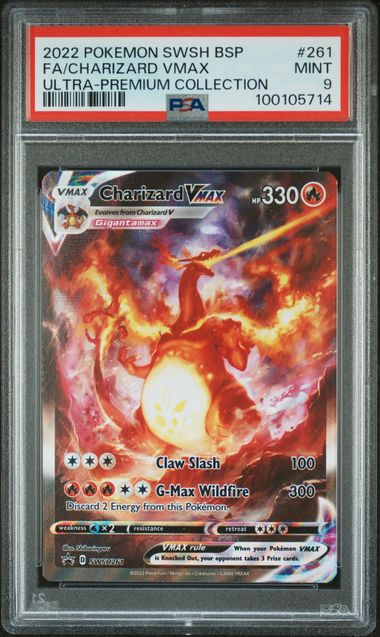Charizard VMAX 2022 Pokemon SWSH UPC Promo #261 PSA 9