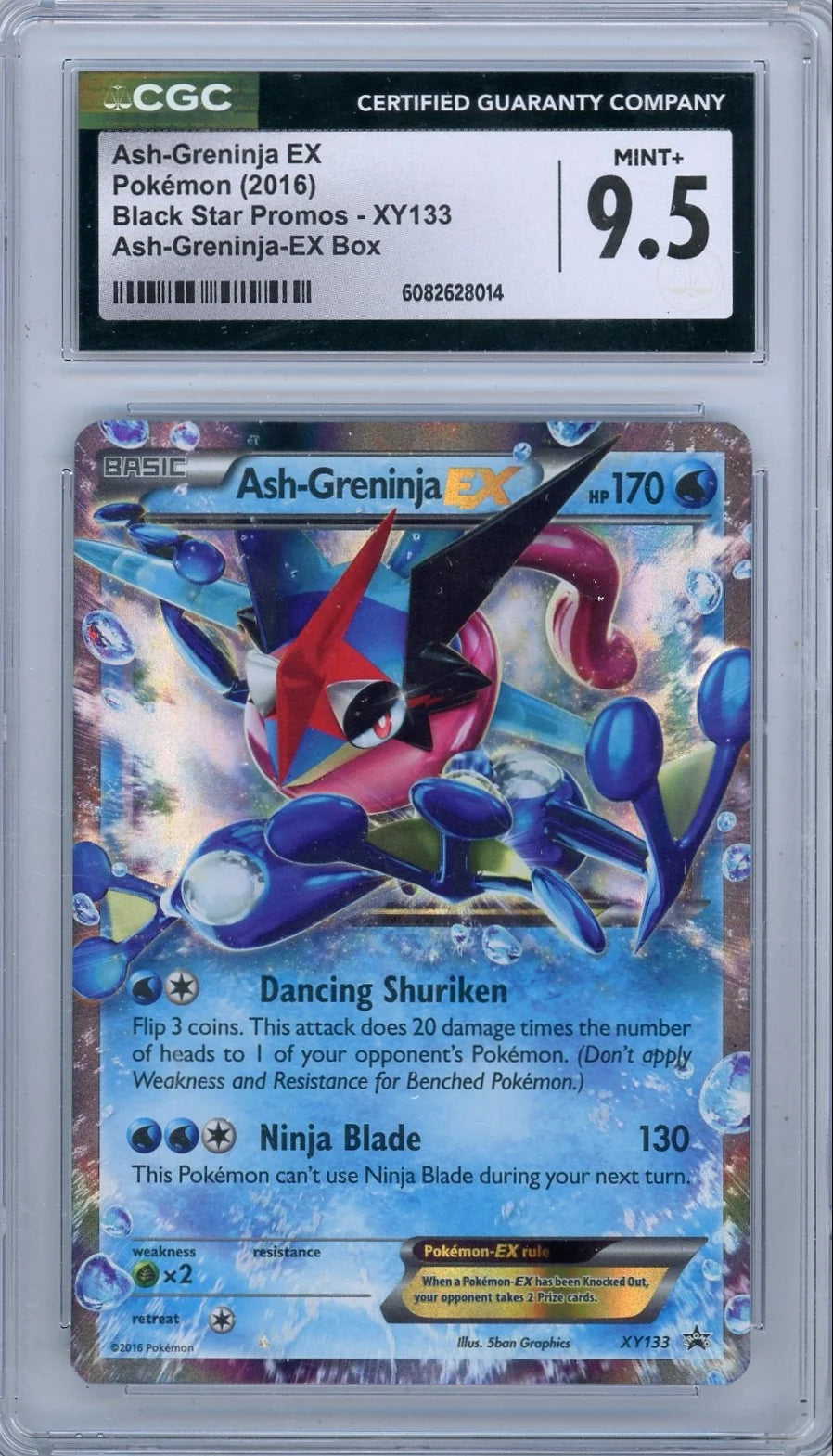Ash-Greninja EX 2016 Pokémon Black Star Promo #XY133 CGC 9.5